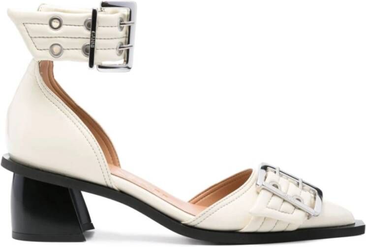 Ganni Bianco Pumps voor Vrouwen Beige Dames