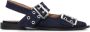 Ganni Blauwe Denim Slingback Platte Schoenen Blue Dames - Thumbnail 1