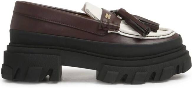 Ganni Bruine Platte Schoenen Elegante Stijl Brown Dames