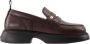 Ganni Chocolade Loafers Synthetisch Leer 3cm Hak Brown Dames - Thumbnail 7