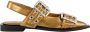 Ganni Chunky Buckle Ballerina in Zwart Yellow Dames - Thumbnail 1