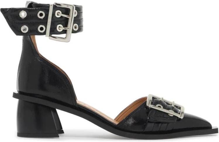 Ganni Chunky Buckle Dé Pumps Black Dames