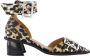 Ganni Chunky Buckle Open Cut Sandalen Beige Dames - Thumbnail 1