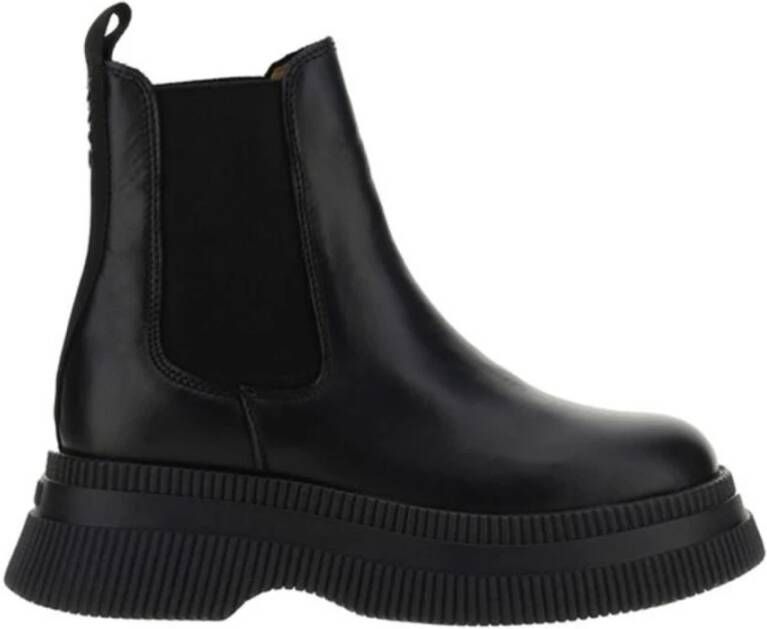 Ganni Creepers Chelsea Laarzen Black Dames