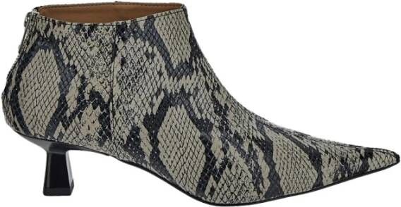 Ganni Dierenprint Laarzen Beige Dames