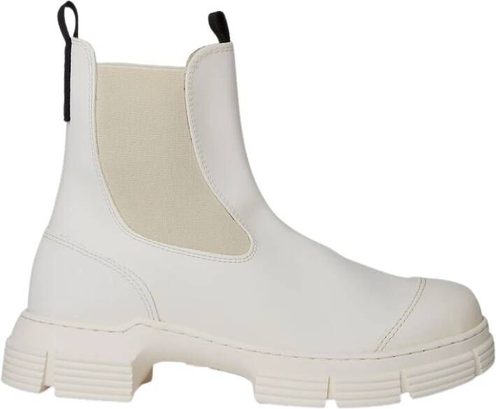 Ganni Witte Rubberen City Boot White Dames