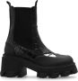 Ganni Zwarte Croco Chelsea Boot Hakken Black Dames - Thumbnail 1