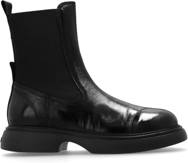 Ganni Zwarte Mid Chelsea Laarzen Made in Portugal Black Dames