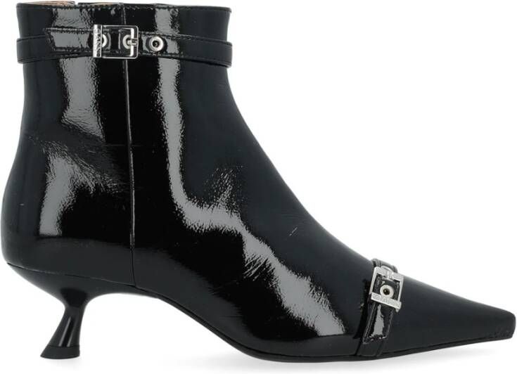 Ganni Eyelets Kitten Heel Boot Napla Black Dames