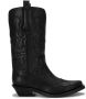 Ganni Zwarte Geborduurde Western Mid-Calf Laarzen Black Dames - Thumbnail 1