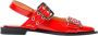 Ganni Glanzende gesp ballerina flats Red Dames - Thumbnail 1