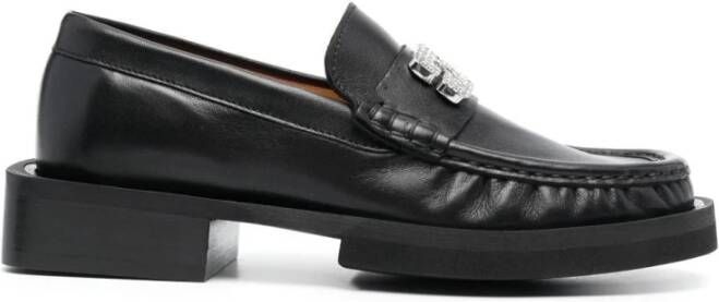 Ganni Klassieke Loafer Black Dames