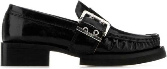 Ganni Platform Loafers met Gespversiering Black Dames