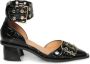 Ganni Krokodil-effect Lak Sandalen Black Dames - Thumbnail 1