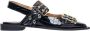 Ganni Chunky Silver-toned metal Buckle ballet flats Black Dames - Thumbnail 5