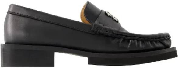 Ganni Leather flats Black Dames