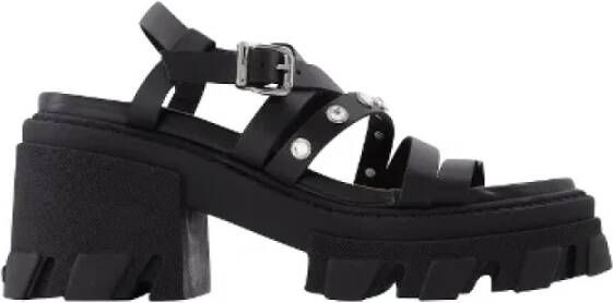 Ganni Leather sandals Black Dames