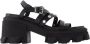 Ganni Leather sandals Black Dames - Thumbnail 1