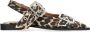 Ganni Leopard Print Buckle Ballerina Flats Brown Dames - Thumbnail 15