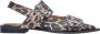 Ganni Leopard Print Buckle Ballerina Flats Brown Dames - Thumbnail 1