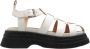 Ganni Leren platformsandalen Beige Dames - Thumbnail 1