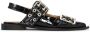 Ganni Chunky Silver-toned metal Buckle ballet flats Black Dames - Thumbnail 12