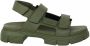 Ganni Chunky Rubber Sandalen met Velcro Sluiting Green Dames - Thumbnail 2