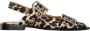 Ganni Leopard Print Buckle Ballerina Flats Brown Dames - Thumbnail 8