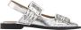 Ganni Metallic Buckle Ballerina Schoenen Gray Dames - Thumbnail 5