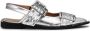 Ganni Metallic Buckle Ballerina Schoenen Gray Dames - Thumbnail 5