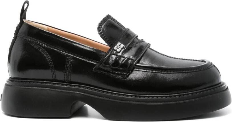 Ganni Zwarte Casual Loafers Black Dames