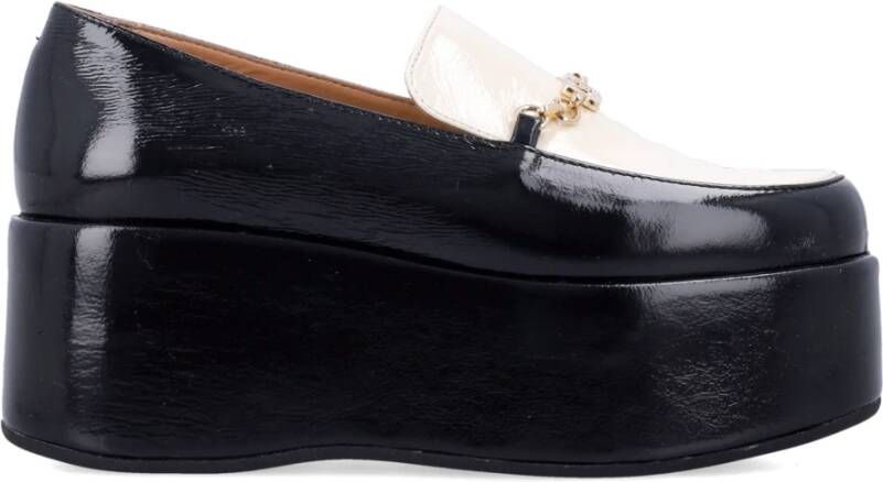 Ganni Zwarte Egret Platform Loafers Black Dames