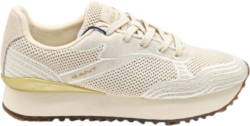 Gant 3D Knit Mesh Sneakers in Licht Beige Multicolor Dames