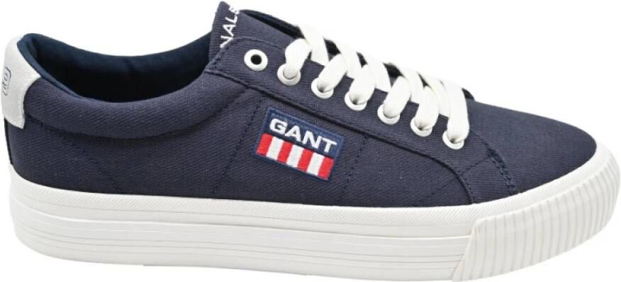 Gant Canvas Sneakers in Marineblauw Blue Heren