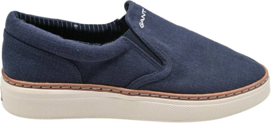 Gant Casual Loafers in Marine Linnen Blue Heren