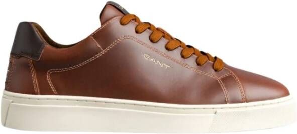 Gant Klassieke leren cupsole sneakers Brown Heren