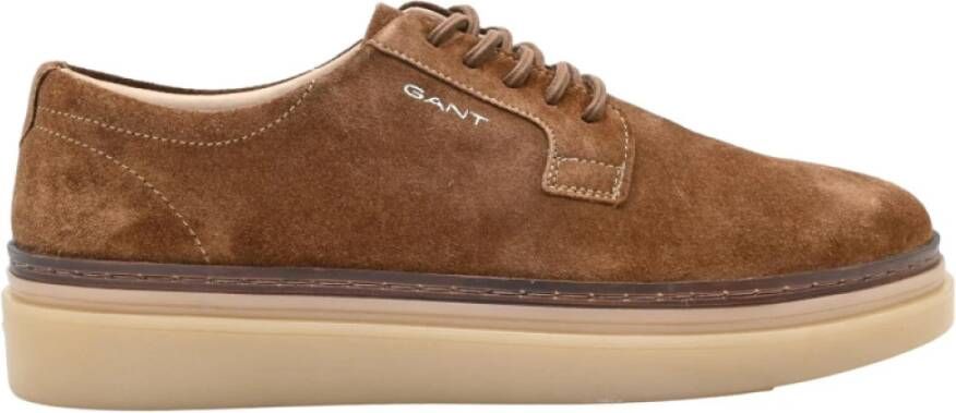 Gant Veterschoenen Warm Khaki Laag Brown Heren