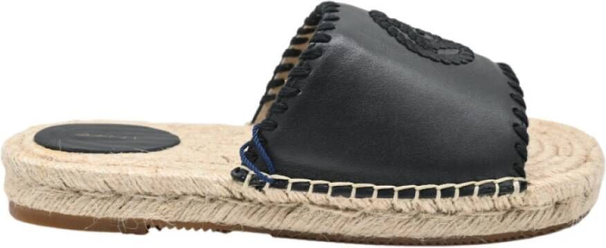 Gant Zwarte Leren Sandalen Black Dames