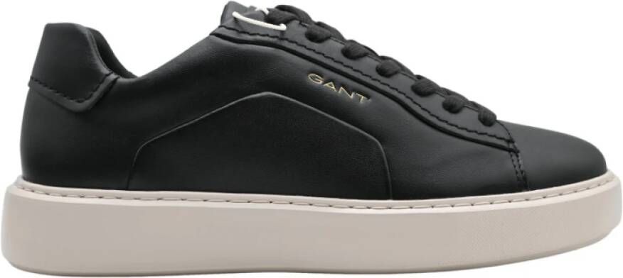 Gant Zwarte Leren Sneakers Zonick Stijl Black Heren