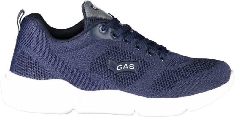 GAS Blauwe Sportieve Veterschoenen met Contrastdetails Blue Heren