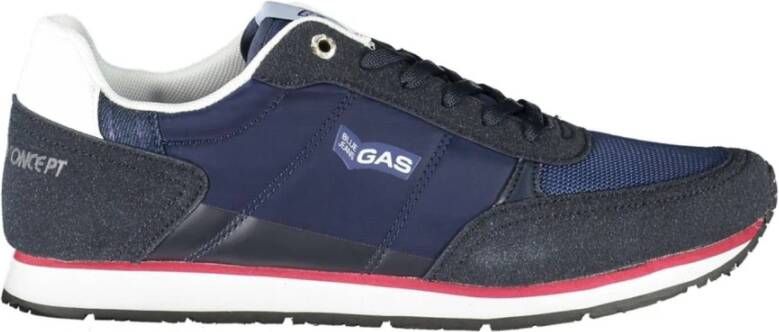 GAS Blauwe Sportschoenen met Contrastdetails Blue Heren