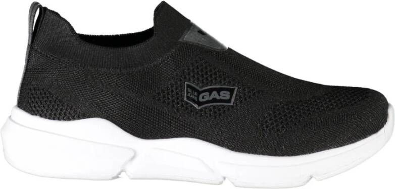 GAS Sportieve Gebreide Sneakers met Elastisch Detail Black Dames