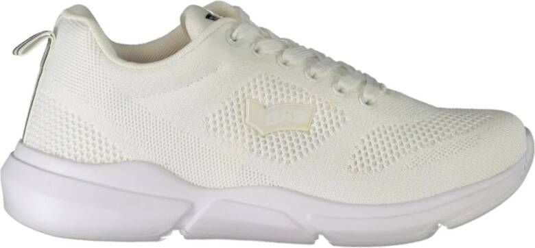 GAS Sportieve witte vetersneakers met contrastdetails White Dames