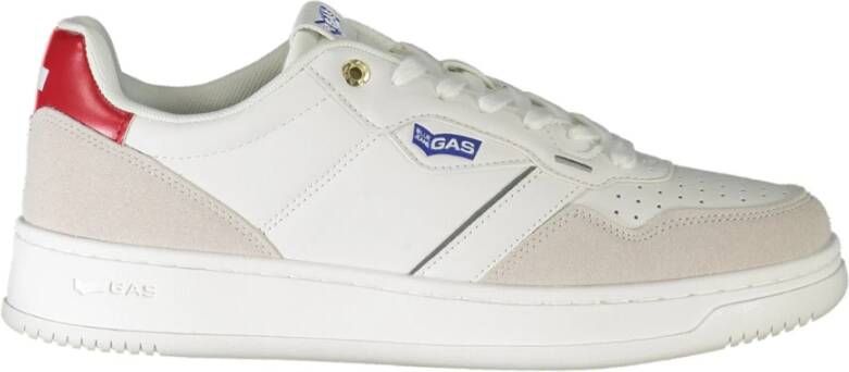 GAS Sportieve Veterschoenen met Contrastdetails White Heren