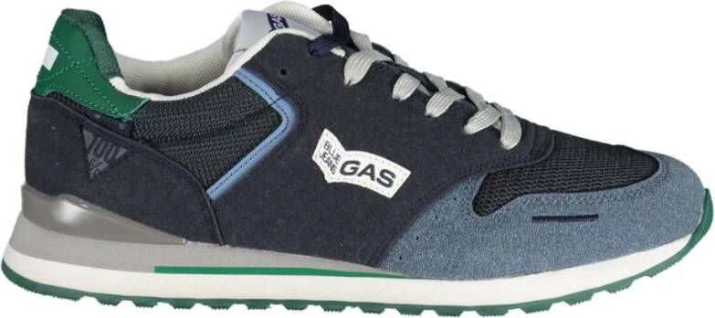 GAS Sportieve Blauwe Vetersneakers Multicolor Heren