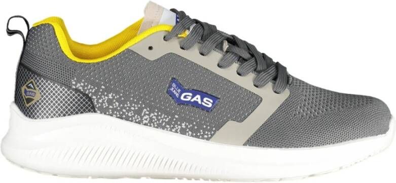 GAS Sportieve Veterschoenen Grijs Contrast Logo Gray Heren