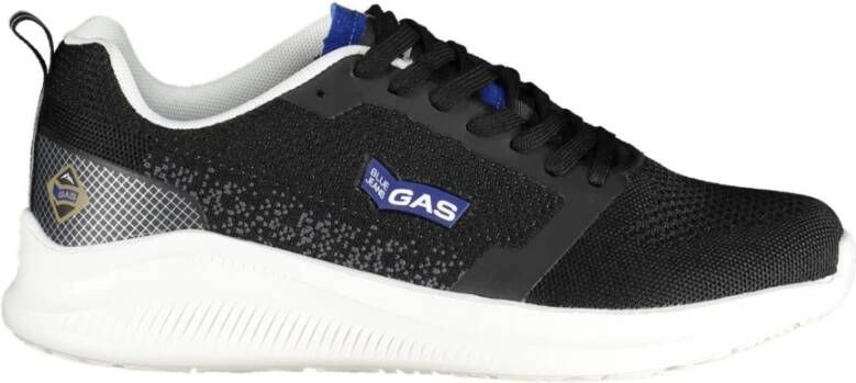 GAS Sportieve Veterschoenen Zwart Contrast Logo Black Heren