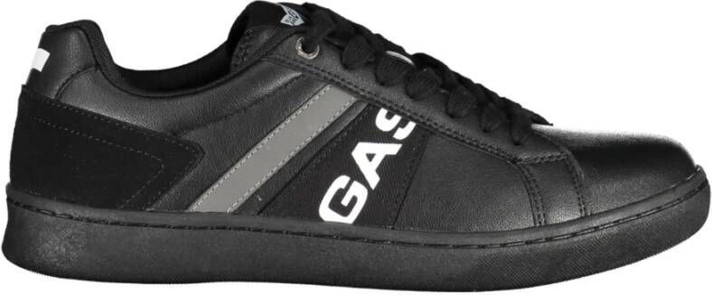 GAS Sportieve Veterschoenen Zwart Contrast Logo Black Heren