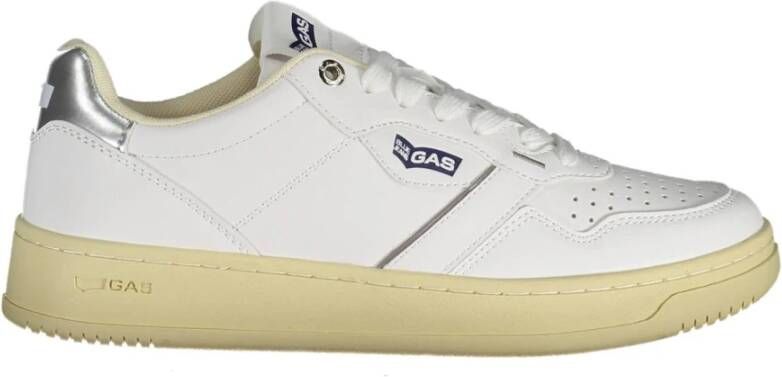 GAS Sportieve Vetersneakers Wit Contrast Logo White Dames