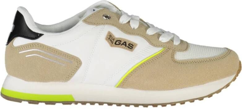 GAS Sportieve Vetersneakers Wit Contrastdetails Multicolor Heren